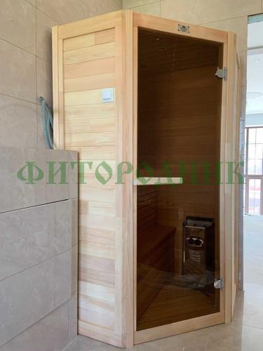 финская сауна одноместная угловая «comfort» с электрической печью