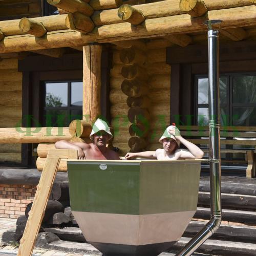 банный чан «original siberia» с печью 1650 мм