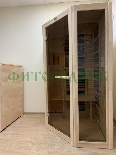 одноместная угловая инфракрасная сауна «comfort» с карбоновыми излучателями
