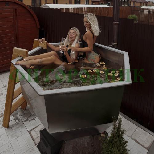 банный чан «original siberia» с печью 1650 мм