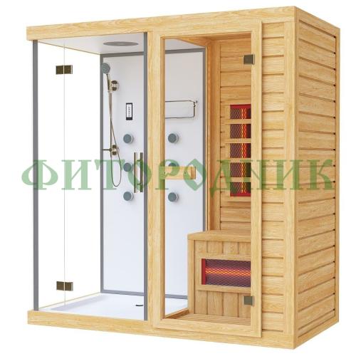 одноместная инфракрасная сауна «comfort» с душевой кабиной