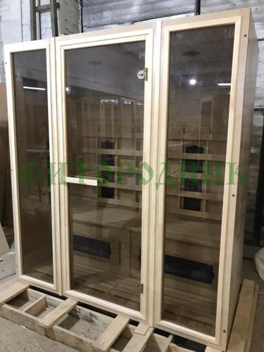 трехместная инфракрасная сауна «comfort» с керамическими излучателями