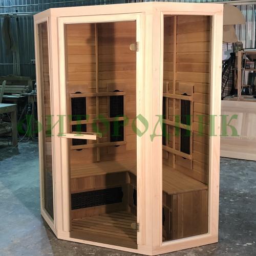 двухместная угловая инфракрасная сауна «original» с керамическими излучателями