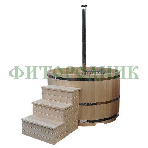 фурако круглая «premium» из кедра со встроенной печью 1700 мм