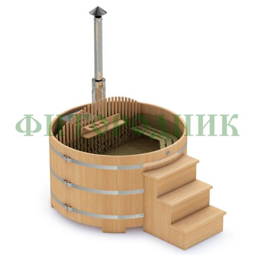фурако круглая «premium» из кедра со встроенной печью 2000 мм