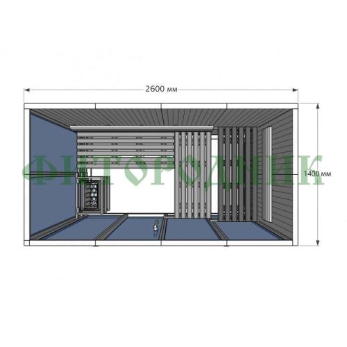 финская сауна пятиместная «glassy» с электрической печью harvia