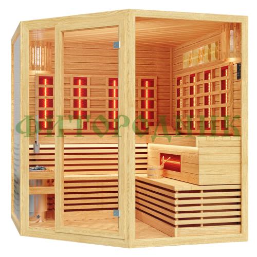 комбинированная сауна четырехместная угловая «comfort»