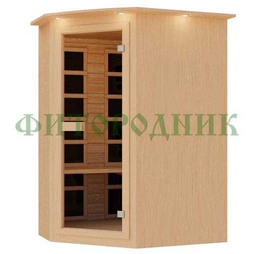 трехместная угловая инфракрасная сауна «interio» с карбоновыми излучателями