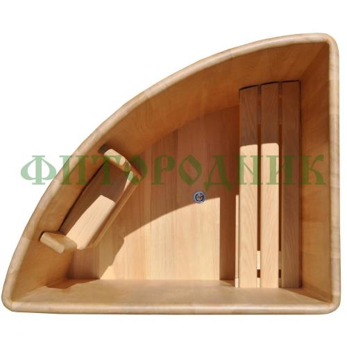 угловая купель «premium» из кедра длина 1100 мм ширина 1100 мм высота 1150 мм