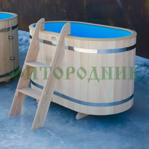 овальная купель «original» с пластиковой вставкой длина 1200 мм ширина 780 мм высота 900 мм