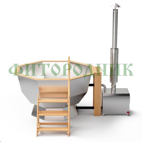 банный чан «comfort» на подставке с внешней печью 2150 мм