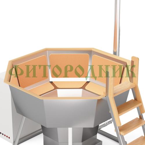 банный чан «premium neo steel» на подставке с газовой горелкой 1750 мм