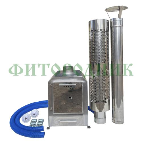 внешняя квадратная дровяная печь «steamlux» premium для бассейна и купели 40 квт