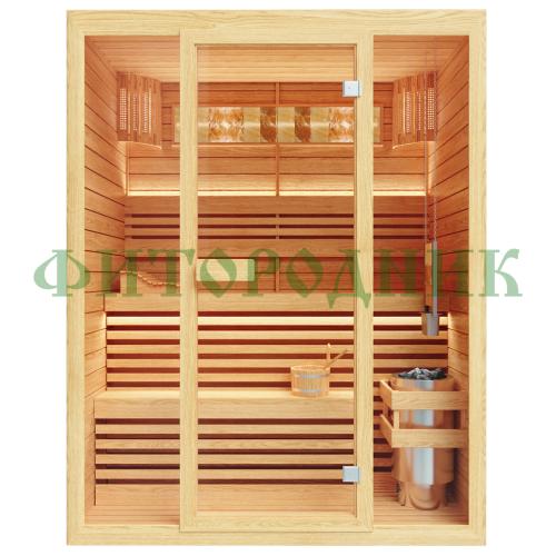 финская сауна трехместная «comfort» с электрической печью