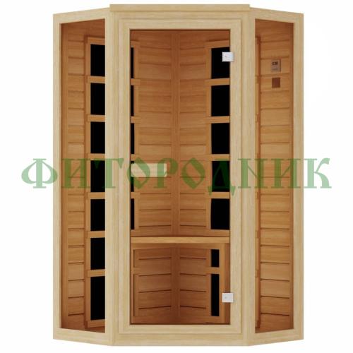 одноместная угловая инфракрасная сауна «comfort» с карбоновыми излучателями