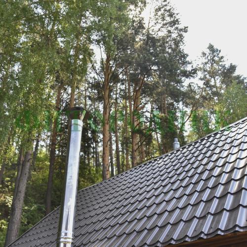 фурако круглая «comfort» из лиственницы с пластиковой вставкой со встроенной печью 2000 мм