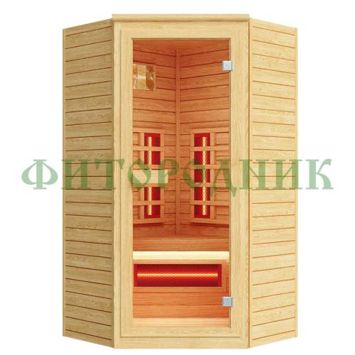 одноместная угловая инфракрасная сауна «comfort» с керамическими излучателями