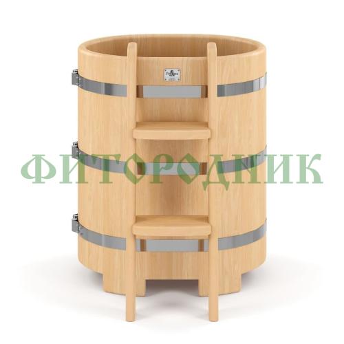 овальная купель «premium» из кедра длина 1000 мм ширина 780 мм высота 1150 мм