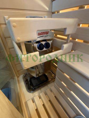 финская сауна одноместная угловая «comfort» с электрической печью