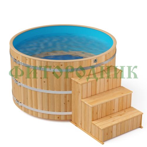 фурако круглая «comfort» из лиственницы с пластиковой вставкой с электроподогревом 2000 мм