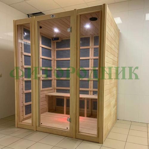 трехместная инфракрасная сауна «comfort» с карбоновыми излучателями