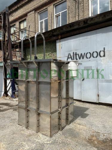 прямоугольная купель «comfort» из нержавеющей стали длина 1500 мм ширина 1000 мм высота 1150 мм