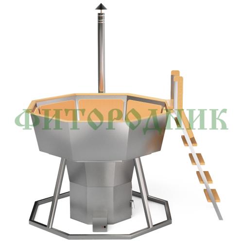 банный чан «premium neo steel» на подставке с печью 1750 мм