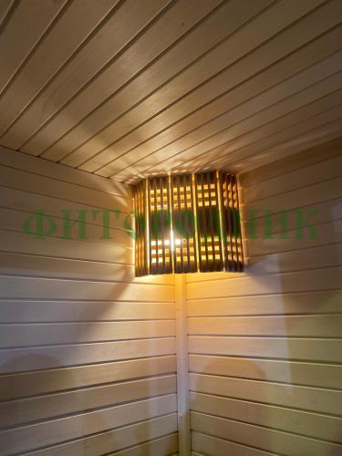 финская сауна одноместная угловая «premium» с электрической печью harvia