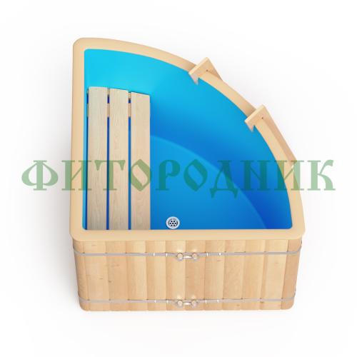 угловая купель «original» с пластиковой вставкой длина 1100 мм ширина 1100 мм высота 900 мм