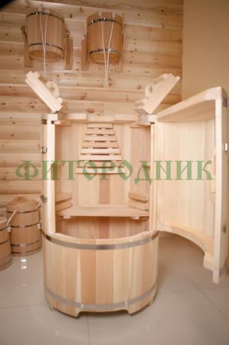 кедровая бочка овальная «классическая» со скосом