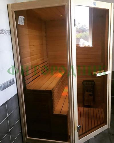 финская сауна двухместная угловая «comfort» с электрической печью
