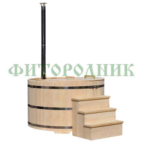 фурако круглая «premium» из кедра со встроенной печью 2000 мм