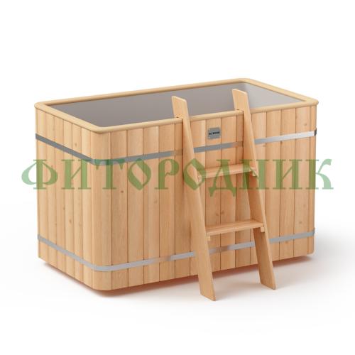 прямоугольная купель «original» с пластиковой вставкой длина 1400 мм ширина 780 мм высота 900 мм