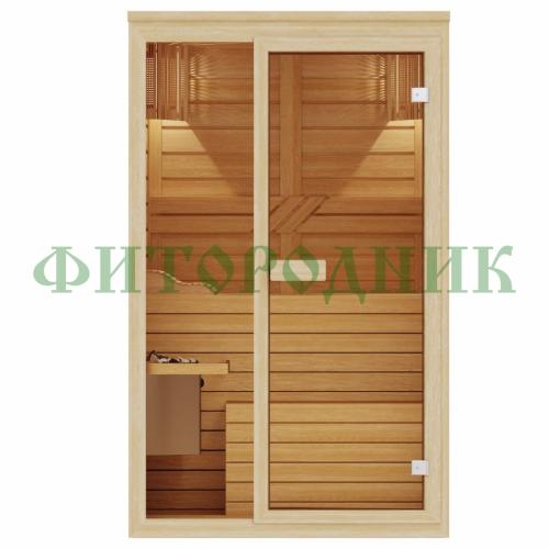 комбинированная сауна двухместная «comfort» с электрической печью и парогенератором