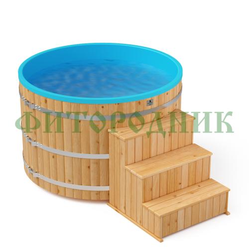 фурако круглая «comfort» из лиственницы с термопластиковой вставкой с электроподогревом 1700 мм