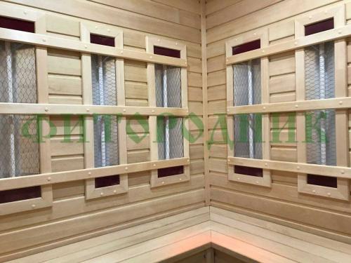 четырехместная угловая инфракрасная сауна «comfort» с керамическими излучателями