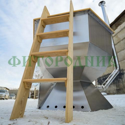 банный чан «original siberia» с печью 2150 мм