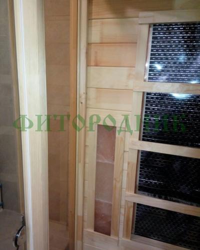 одноместная угловая инфракрасная сауна «comfort» с карбоновыми излучателями