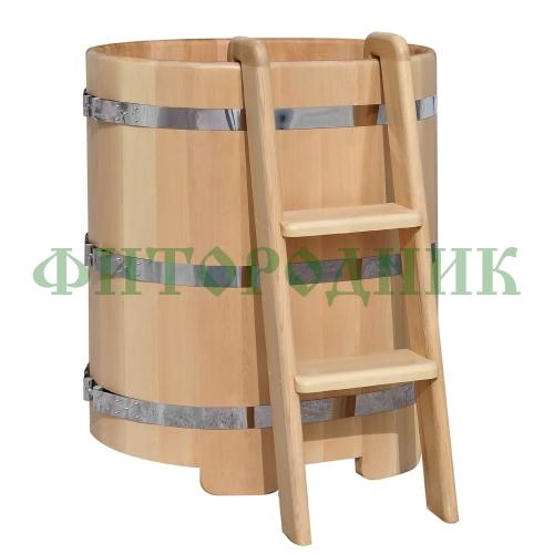 овальная купель «premium» из кедра длина 1000 мм ширина 780 мм высота 1150 мм