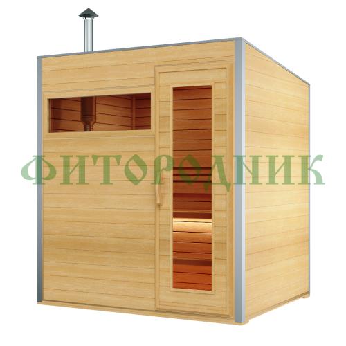 уличная модульная трехместная сауна «comfort» с дровяной печью