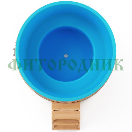 круглая купель «comfort» из лиственницы с термопластиковой вставкой диаметр 1700 мм