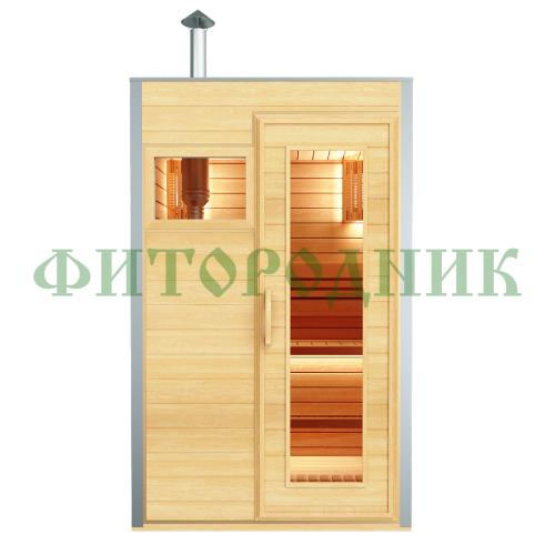уличная модульная двухместная сауна «comfort» с дровяной печью