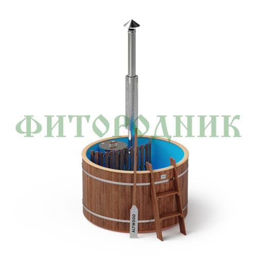 фурако круглая «original» с пластиковой вставкой со встроенной печью 1500 мм