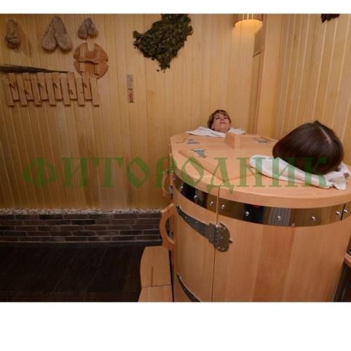 кедровая бочка двухместная «профессиональная» с парогенератором «steamlux»