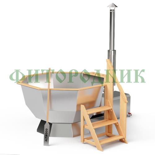 банный чан «comfort» на подставке с внешней печью 2150 мм