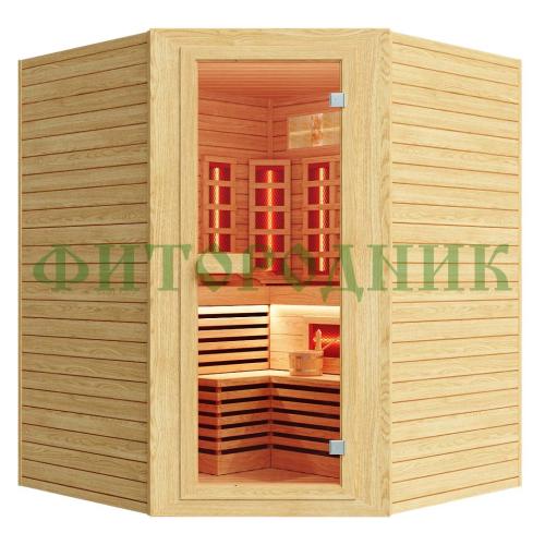 комбинированная сауна трехместная угловая «comfort»