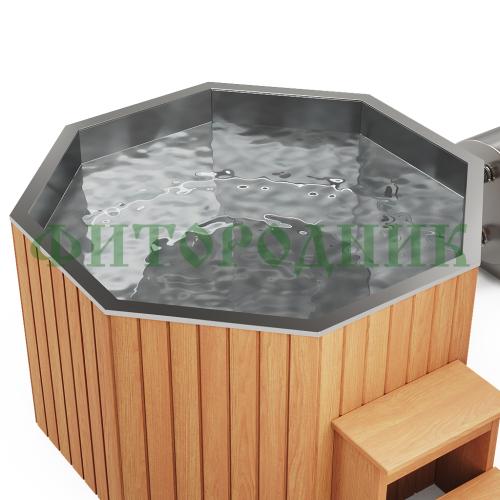 фурако «premium октагон» из нержавеющей стали с внешней печью 2150 мм