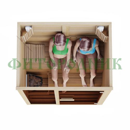 комбинированная сауна двухместная «comfort» с электрической печью и парогенератором