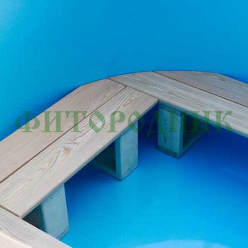 круглая купель «original» с пластиковой вставкой диаметр 1000 мм высота 900 мм