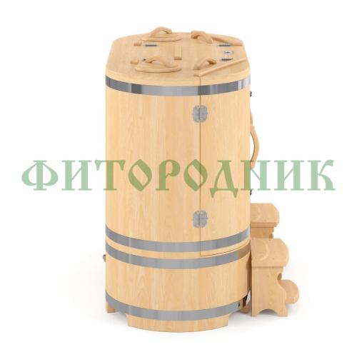 кедровая бочка двухместная «профессиональная» с парогенератором «steamlux»